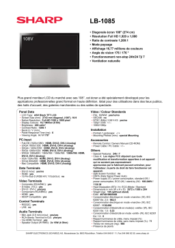 Sharp LB-1085 Manuel utilisateur