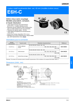 Omron E6H-C Manuel utilisateur