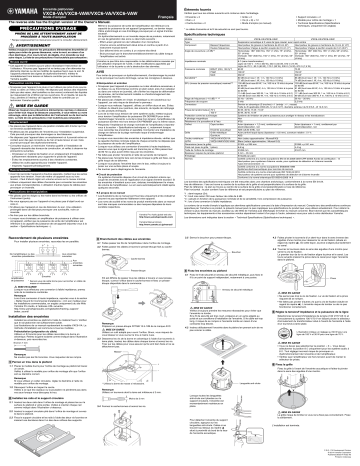 Manuel du propriétaire | Yamaha VXC8-VA VXC8-VAW VXC6-VA VXC6-VAW Manuel utilisateur | Fixfr