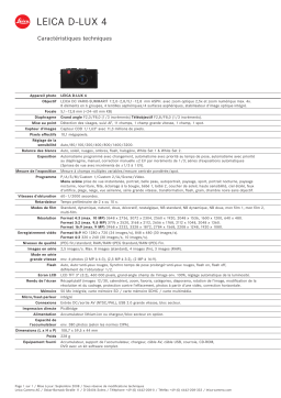 Leica D-LUX 4 Manuel utilisateur