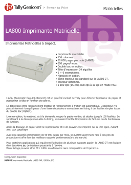 TallyGenicom LA800 Manuel utilisateur