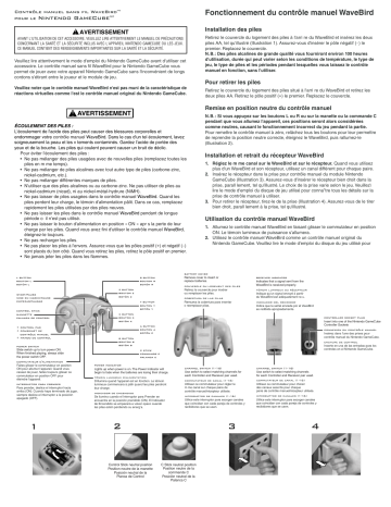 Manuel du propriétaire | Nintendo WAVEBIRD WIRELESS CONTROLLER Manuel utilisateur | Fixfr