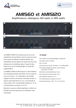 AUSTRALIAN MONITOR AMIS60 Manuel utilisateur