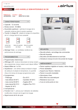 AIRLUX ADS9250IX Manuel utilisateur