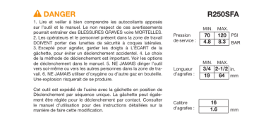 Manuel du propriétaire | RIDGID R250SFA HANG TAG Manuel utilisateur | Fixfr