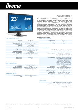 iiyama PROLITE XB2380HS Manuel utilisateur