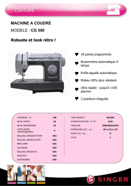 SINGER CG590 Manuel utilisateur