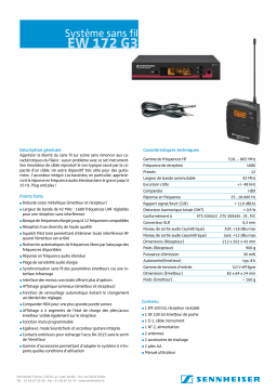 Sennheiser EW 172 G3 Manuel utilisateur