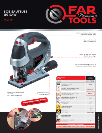 Manuel du propriétaire | Fartools MS 800 Manuel utilisateur | Fixfr