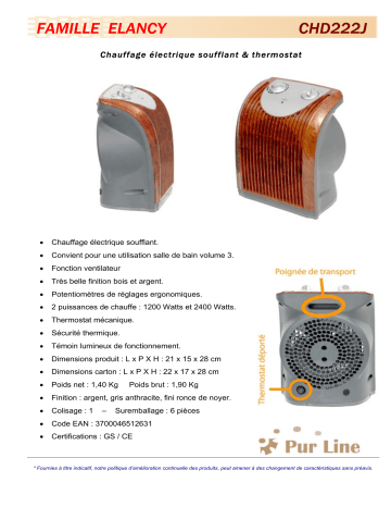 Manuel du propriétaire | PUR LINE CHD 222J Manuel utilisateur | Fixfr