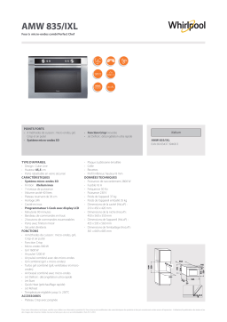 Whirlpool AMW835IXL Manuel utilisateur