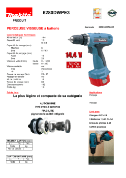 Makita 6280DWPE3 Manuel utilisateur