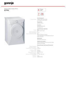 Gorenje D71110 Manuel utilisateur