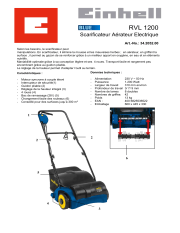 Manuel du propriétaire | EINHELL RVL 1200 Manuel utilisateur | Fixfr