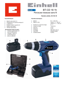 EINHELL BT-CD 18 1H Manuel utilisateur