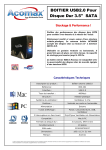 ACOMAX BO&Icirc;TIER EXTERNE USB2.0 -DIVX 2.5POUCES Manuel utilisateur