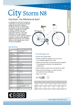 GIANT BICYCLES CITY STORM N8 Manuel utilisateur