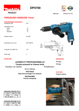 Makita DP4700 Manuel utilisateur