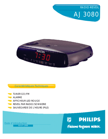 Manuel du propriétaire | Philips AJ3080 Manuel utilisateur | Fixfr