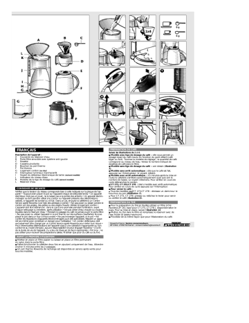 Manuel du propriétaire | Rowenta CT 217 Manuel utilisateur | Fixfr