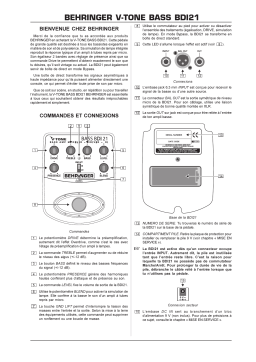 Behringer BDI21 Manuel utilisateur