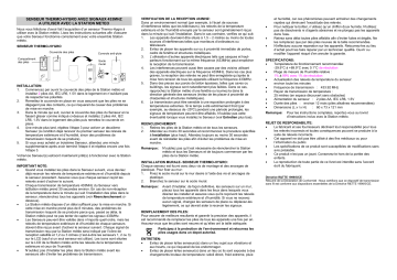 Manuel du propriétaire | La Crosse Technology TX4-433MHZ Manuel utilisateur | Fixfr