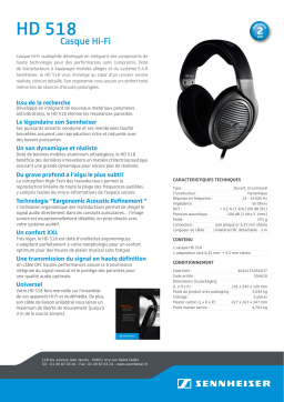 Sennheiser HD 518 Manuel utilisateur