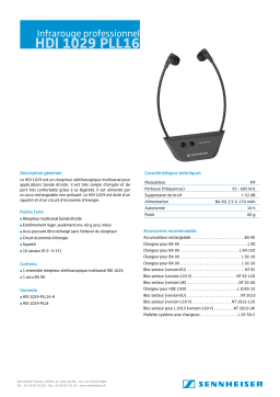 Sennheiser HDI 1029-PLL16 Manuel utilisateur