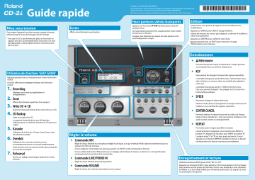 Manuel du propriétaire | Roland CD-2i Manuel utilisateur | Fixfr