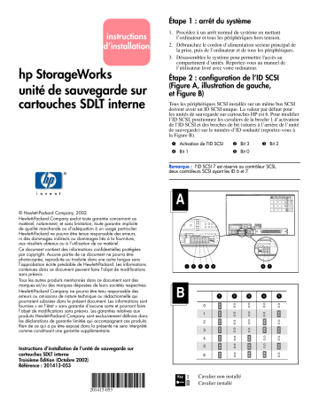 Manuel du propriétaire | HP STORAGEWORKS SDLT 220 TAPE DRIVE Manuel utilisateur | Fixfr