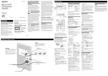 Manuel du propriétaire | Sony CMT-EH15 Manuel utilisateur | Fixfr