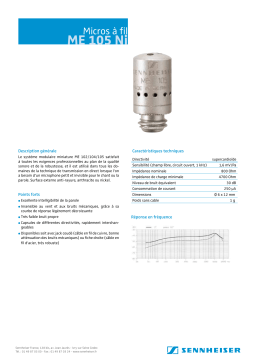 Sennheiser ME 105 NI Manuel utilisateur