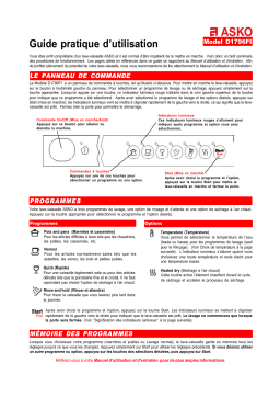 Asko D1796FI Manuel utilisateur