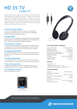 Sennheiser HD 35 TV Manuel utilisateur