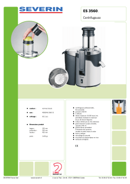 SEVERIN es 3560 Manuel utilisateur