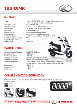 KYMCO 125 DINK Manuel utilisateur