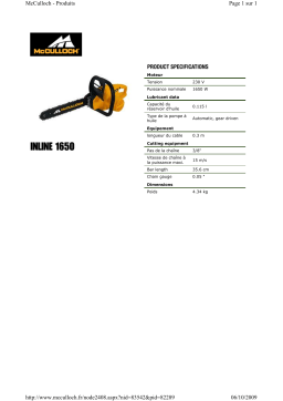 MC CULLOCH Inline 1650 Manuel utilisateur