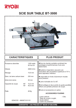 Ryobi BT-3000 Manuel utilisateur