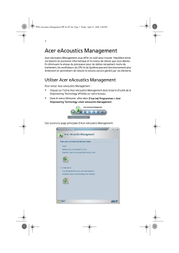 Acer EACOUSTICS MANAGEMENT Manuel utilisateur