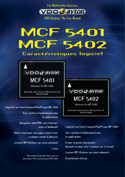 VDO Dayton MCF 5402 Manuel utilisateur