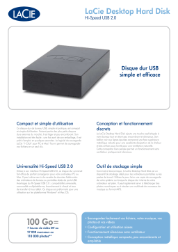 LaCie Desktop Hard Disk Manuel utilisateur