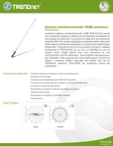 Manuel du propriétaire | Trendnet TEW-AO12O Manuel utilisateur | Fixfr