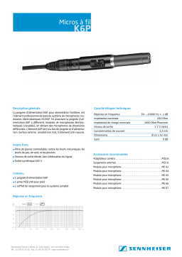 Sennheiser K6P Manuel utilisateur