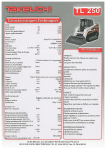 Takeuchi TL 250 Manuel utilisateur