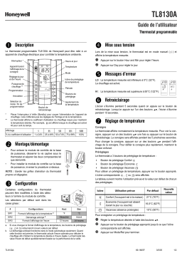 Honeywell TL8130A Manuel utilisateur