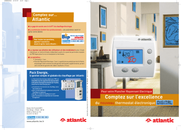 Manuel du propriétaire | Atlantic THERMOSTAT ELECTRONIQUE DIGITAL Manuel utilisateur | Fixfr