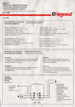 Legrand 845 10 Manuel utilisateur