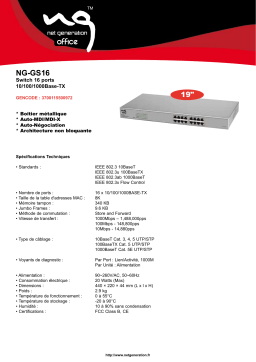 NET GENERATION NG-GS16 Manuel utilisateur