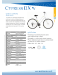 GIANT BICYCLES CYPRESS DX W Manuel utilisateur