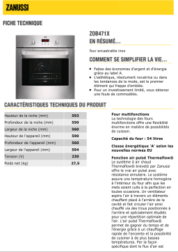 Zanussi ZOB471X Manuel utilisateur